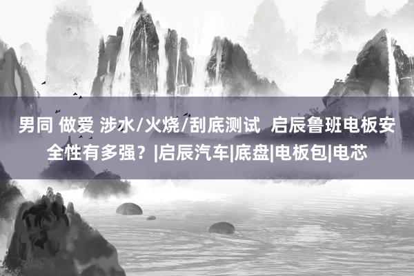 男同 做爱 涉水/火烧/刮底测试  启辰鲁班电板安全性有多强？|启辰汽车|底盘|电板包|电芯