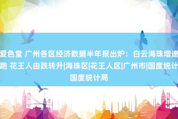 爱色堂 广州各区经济数据半年报出炉：白云海珠增速领跑 花王人由跌转升|海珠区|花王人区|广州市|国度统计局